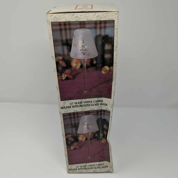 Traditions Frosted Glass Shade Votive Tealight Silent Night Holy Candle Holder - Picture 10 of 13